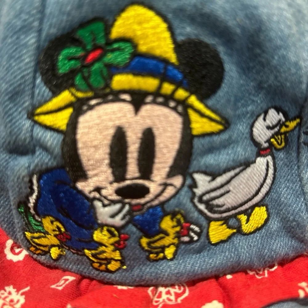 ❤️❤️1 DAY Only SALE ❤️Vintage embroidered/baby/denim hat. Features Mickey Mouse